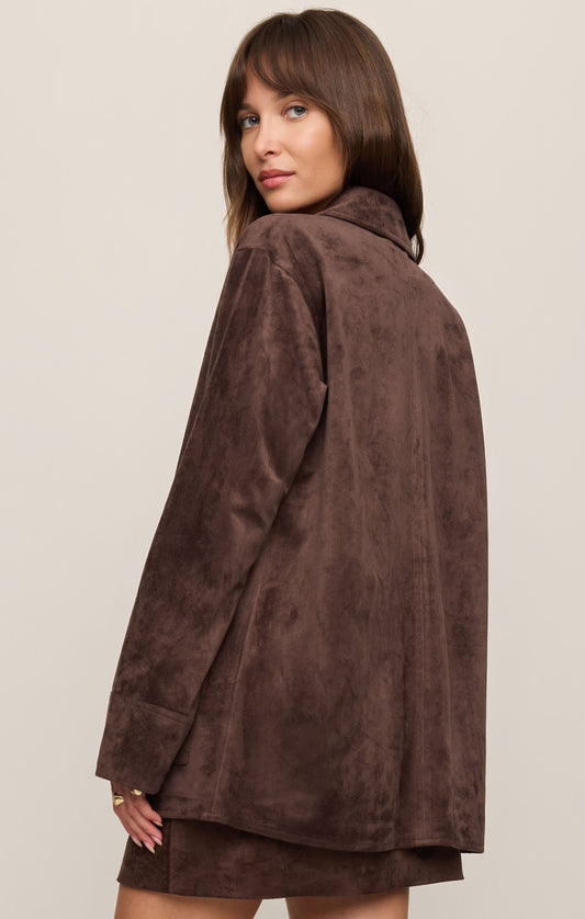 Decker Faux Suede Chore Coat
