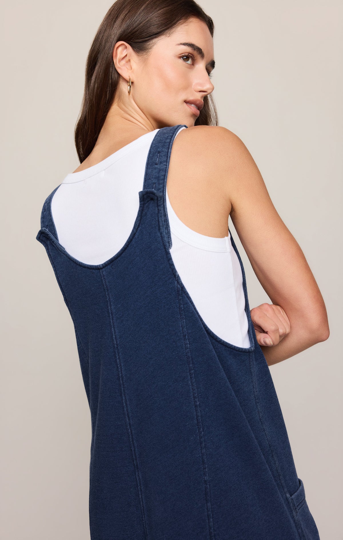 Dream All Day Knit Denim Overall