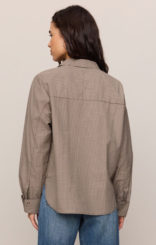 On Duty Gingham Button Up Shirt