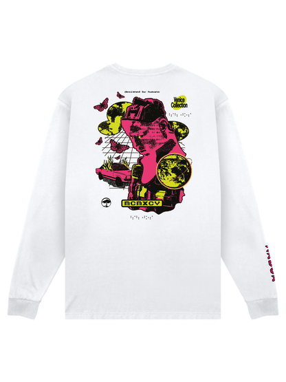 Glitch LS T-Shirt - White
