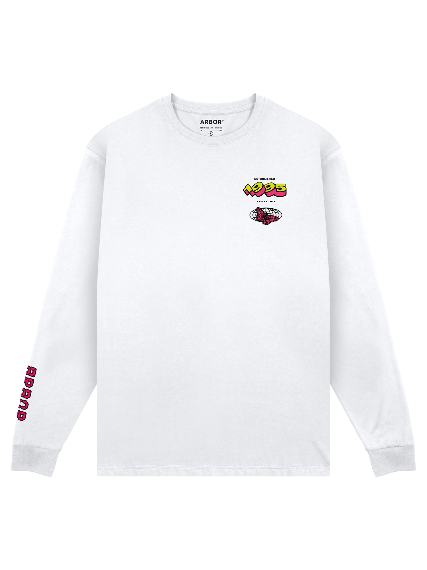 Glitch LS T-Shirt - White