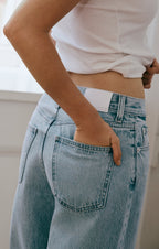 The Show Off High-Rise Bowed Denim