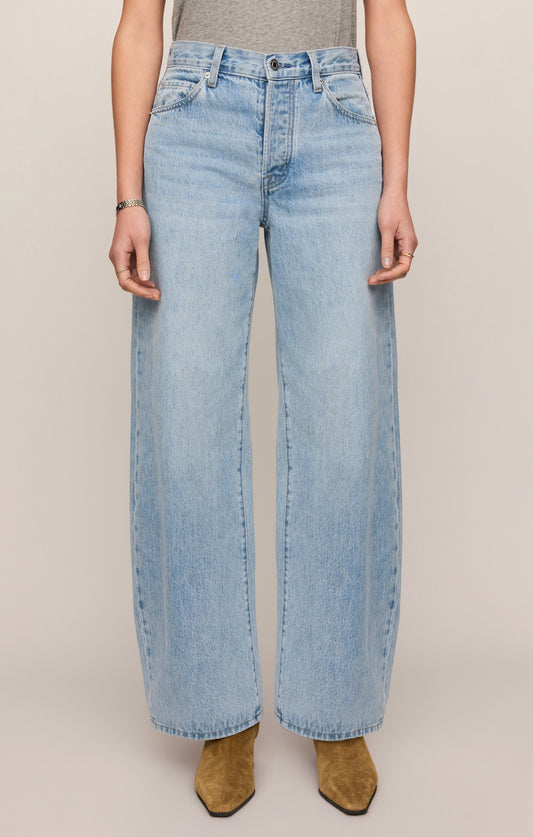 The Show Off High-Rise Bowed Denim