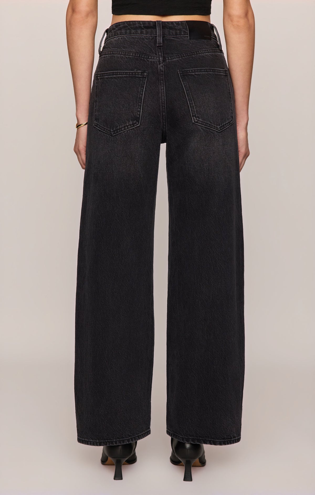 The Show Off High-Rise Bowed Denim