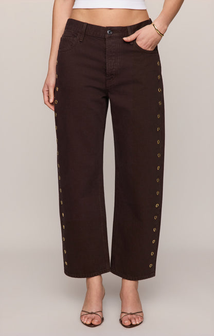 The Off Duty Mid-Rise Bowed Ankle Denim