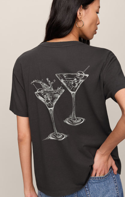 Martini Graphic Boyfriend Tee