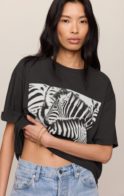 Zebra Graphic Boyfriend Tee