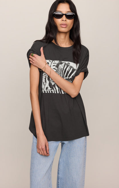 Zebra Graphic Boyfriend Tee