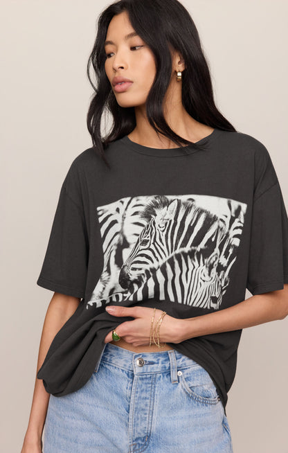 Zebra Graphic Boyfriend Tee