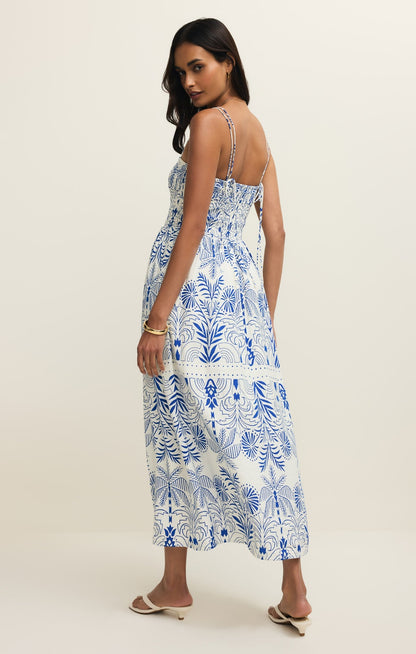 Nadine Airy Palm Maxi Dress