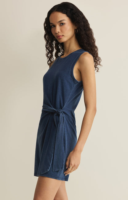 Mattie Jersey Denim Mini Dress