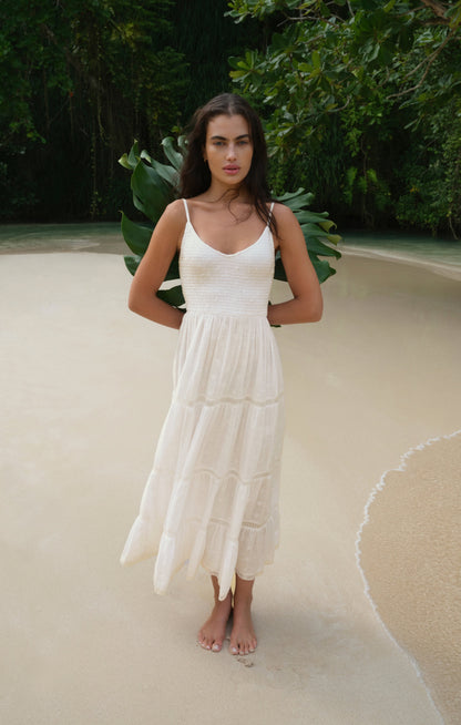 Behati Eyelet Midi Dress