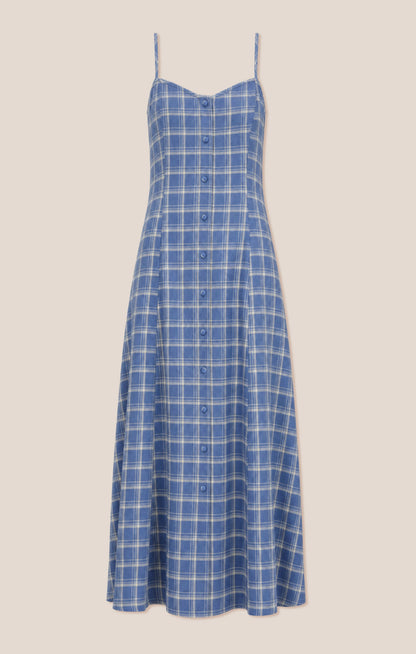 Angel Eyes Plaid Maxi Dress