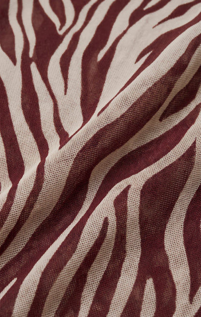 Sevilla Zebra Mesh Midi Dress