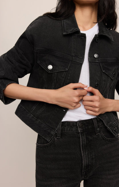 Daily Cropped Denim Jacket