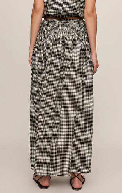 Brooke Gingham Linen Maxi Skirt