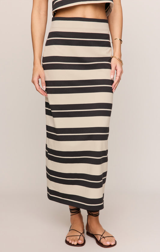 Gail Striped Midi Skirt