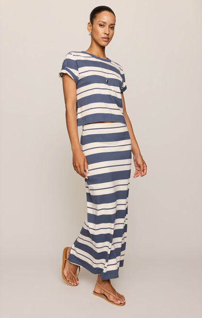 Gail Striped Midi Skirt