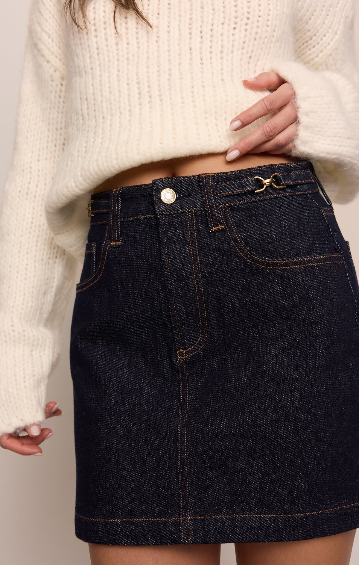 Socialite Denim Mini Skirt