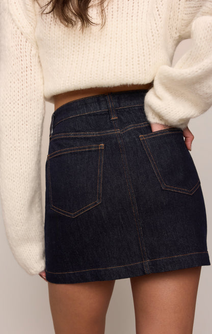 Socialite Denim Mini Skirt