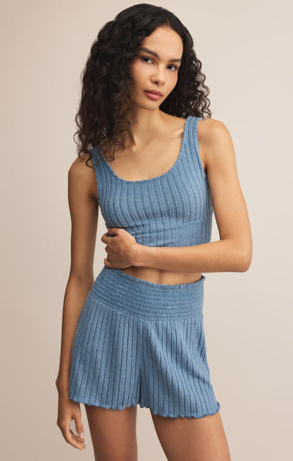 Dawn Smocked Silky Rib Short