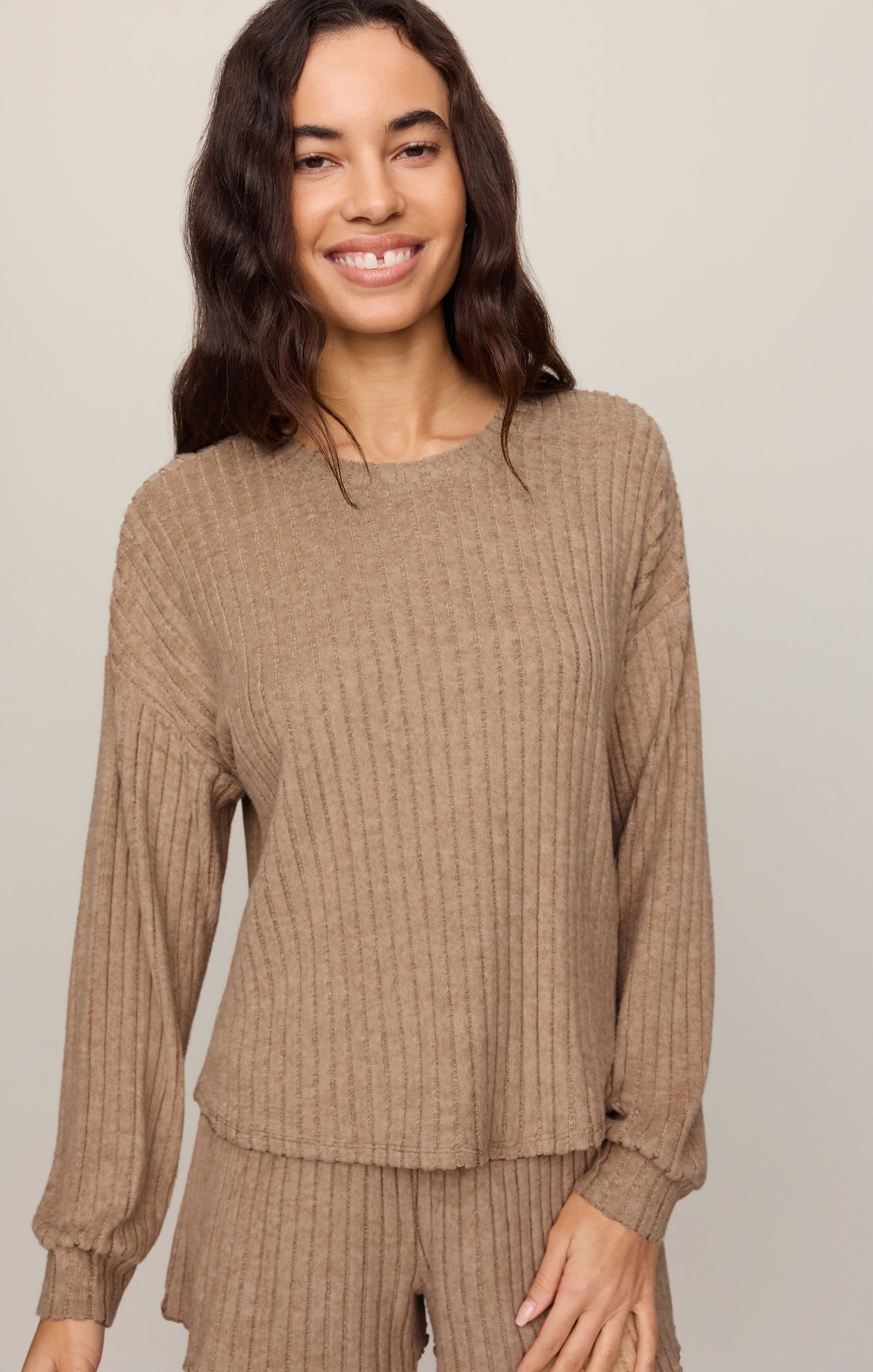 Daydream Silky Rib Long Sleeve Top