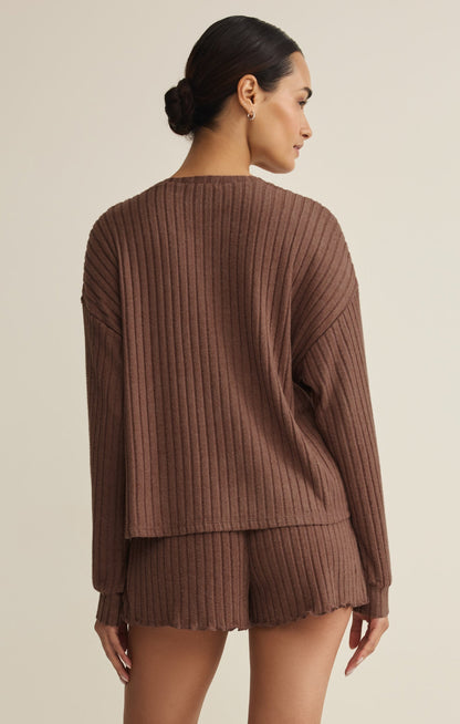 Daydream Silky Rib Long Sleeve Top