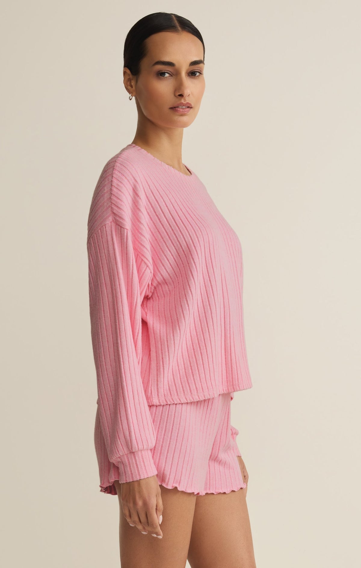 Daydream Silky Rib Long Sleeve Top