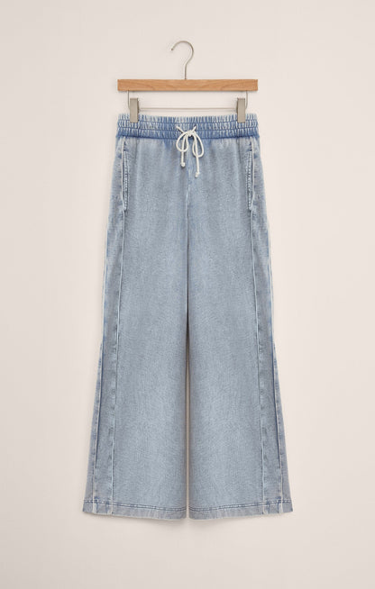Sport Stripe Knit Denim Pant
