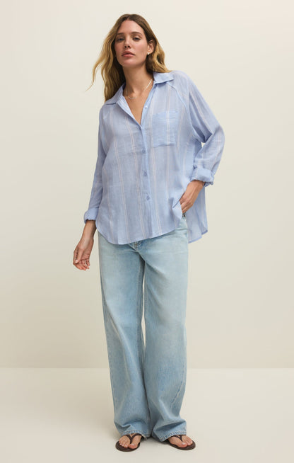 The Perfect Linen Striped Top
