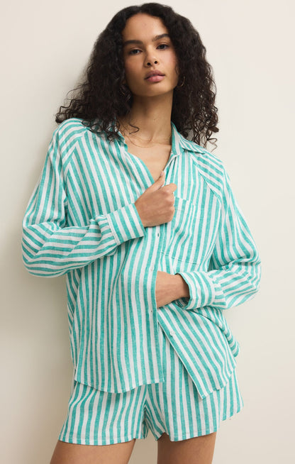 The Perfect Linen Striped Top
