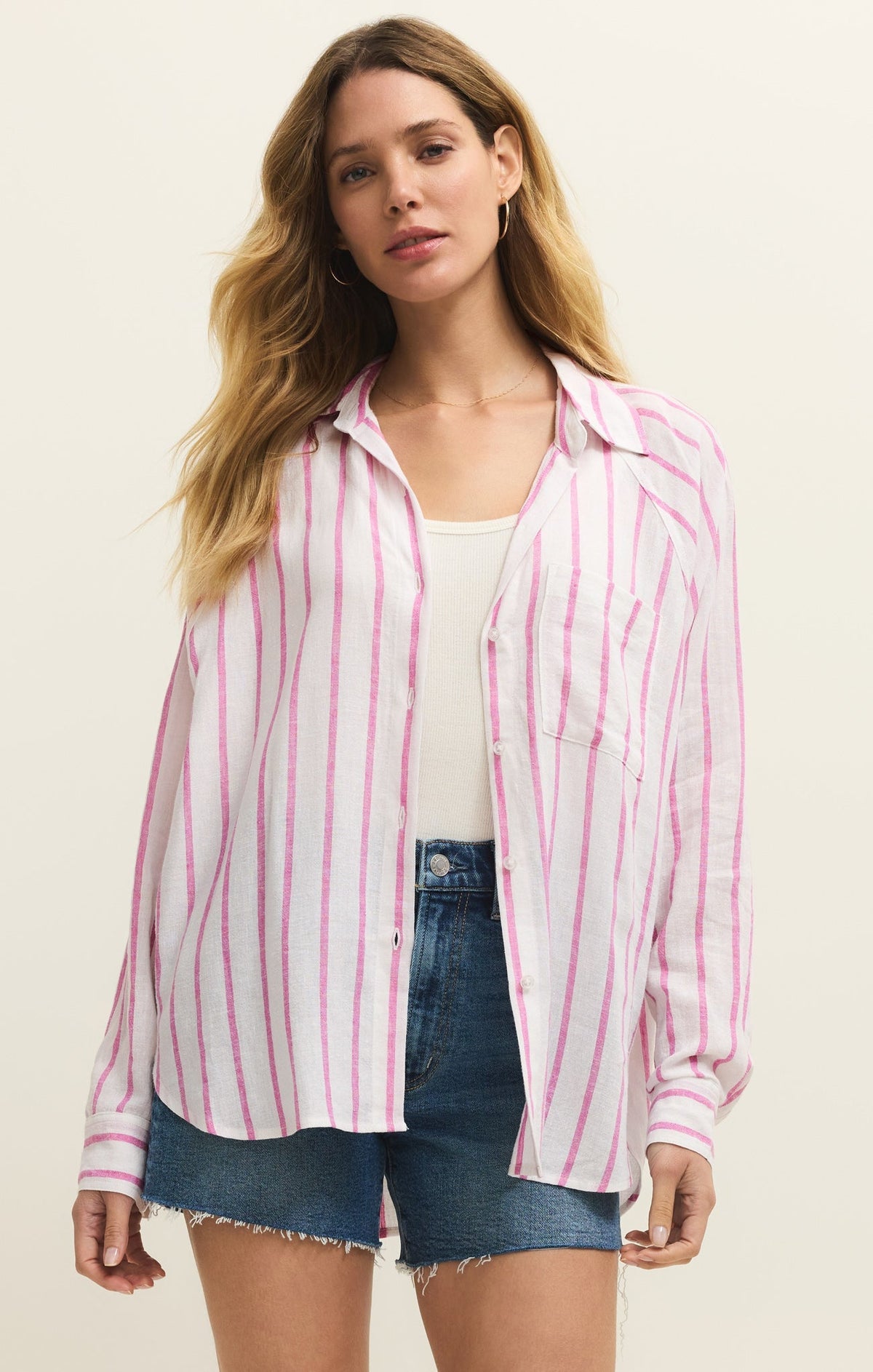 The Perfect Linen Striped Top