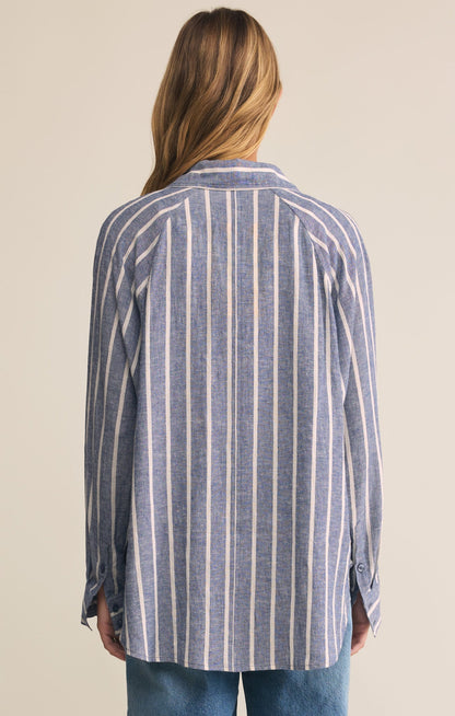 The Perfect Linen Striped Top