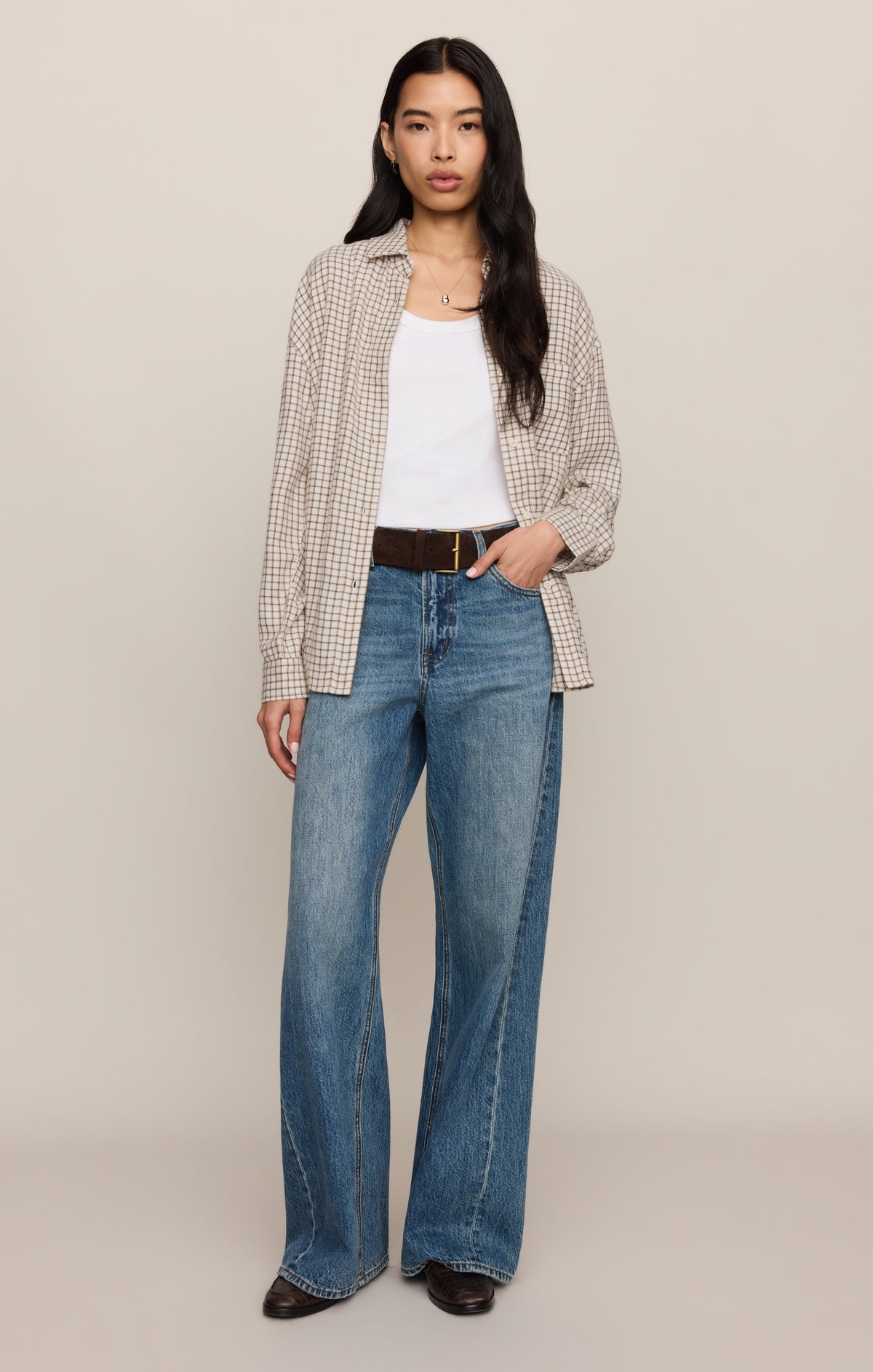 River Plaid Button Up
