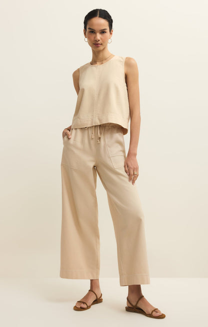 Sun Seeker Twill Cropped Tank