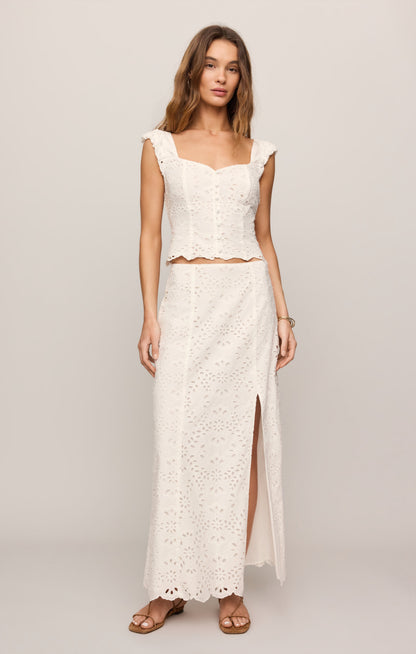 Emrie Eyelet Cropped Top