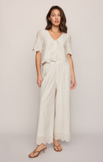Oceanside Embroidered Top