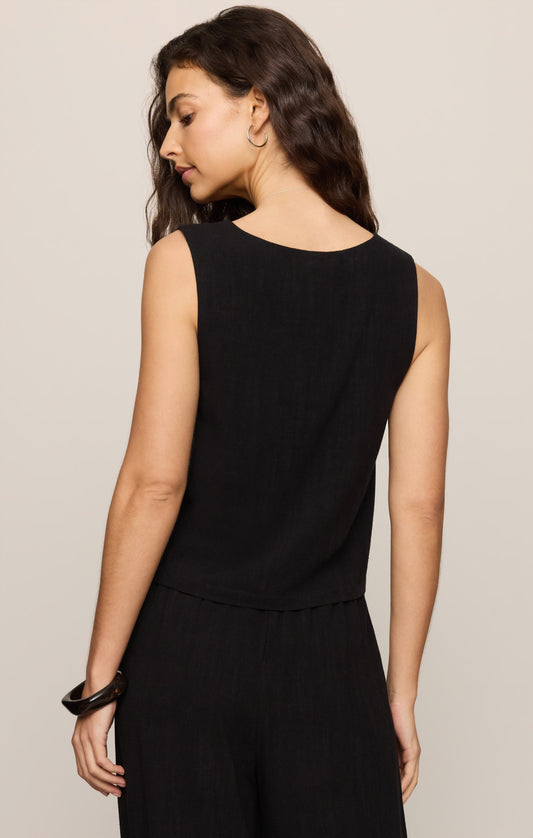 Charli Cropped Linen Tank
