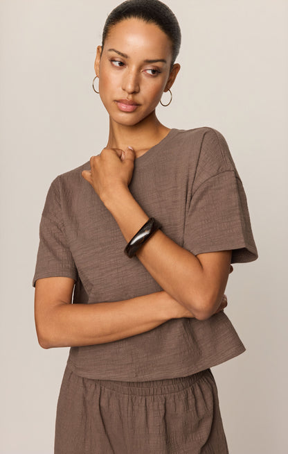 Sway Textured Cropped Tee