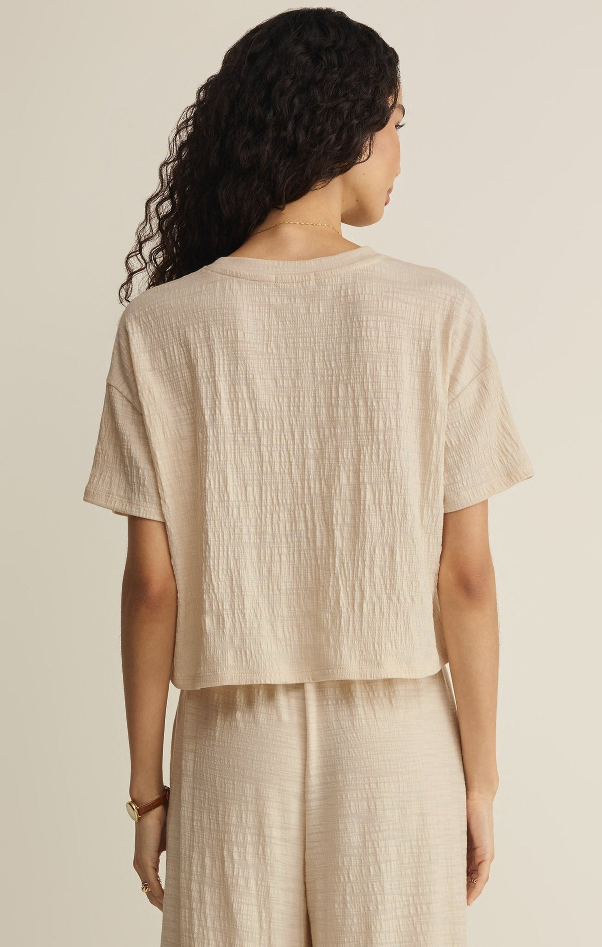 Sway Textured Cropped Tee
