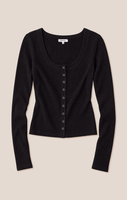 Albany Waffle Snap Front Top