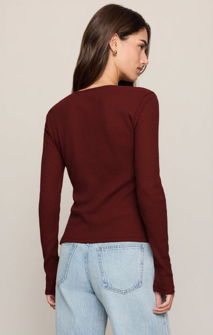 Albany Waffle Snap Front Top