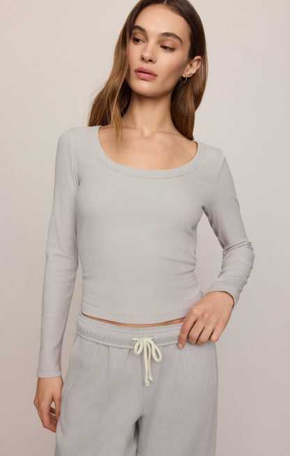 Greyson Scoop Long Sleeve Tee