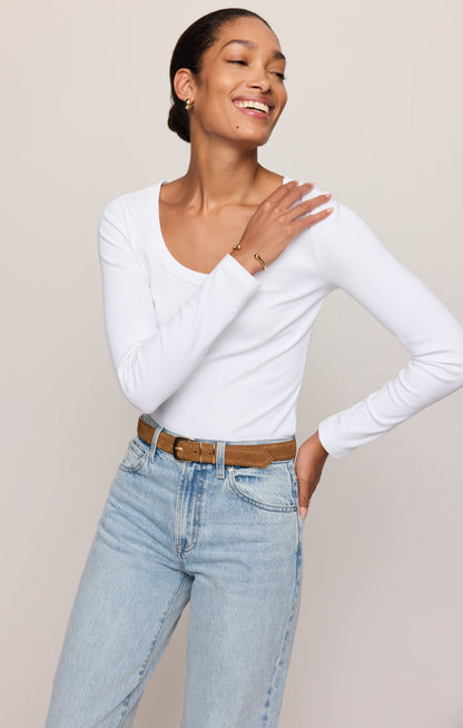 Greyson Scoop Long Sleeve Tee