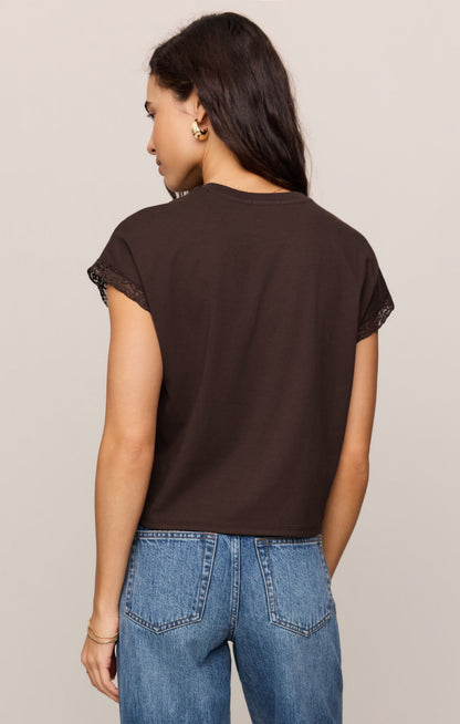 Marika Lace Trim Muscle Tee