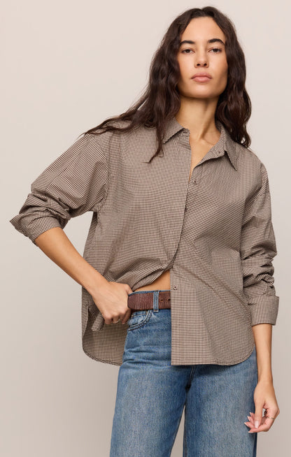 On Duty Gingham Button Up Shirt