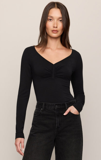 No Regrets Ruched Long Sleeve Top