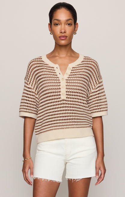 Kylo Striped Crochet Sweater